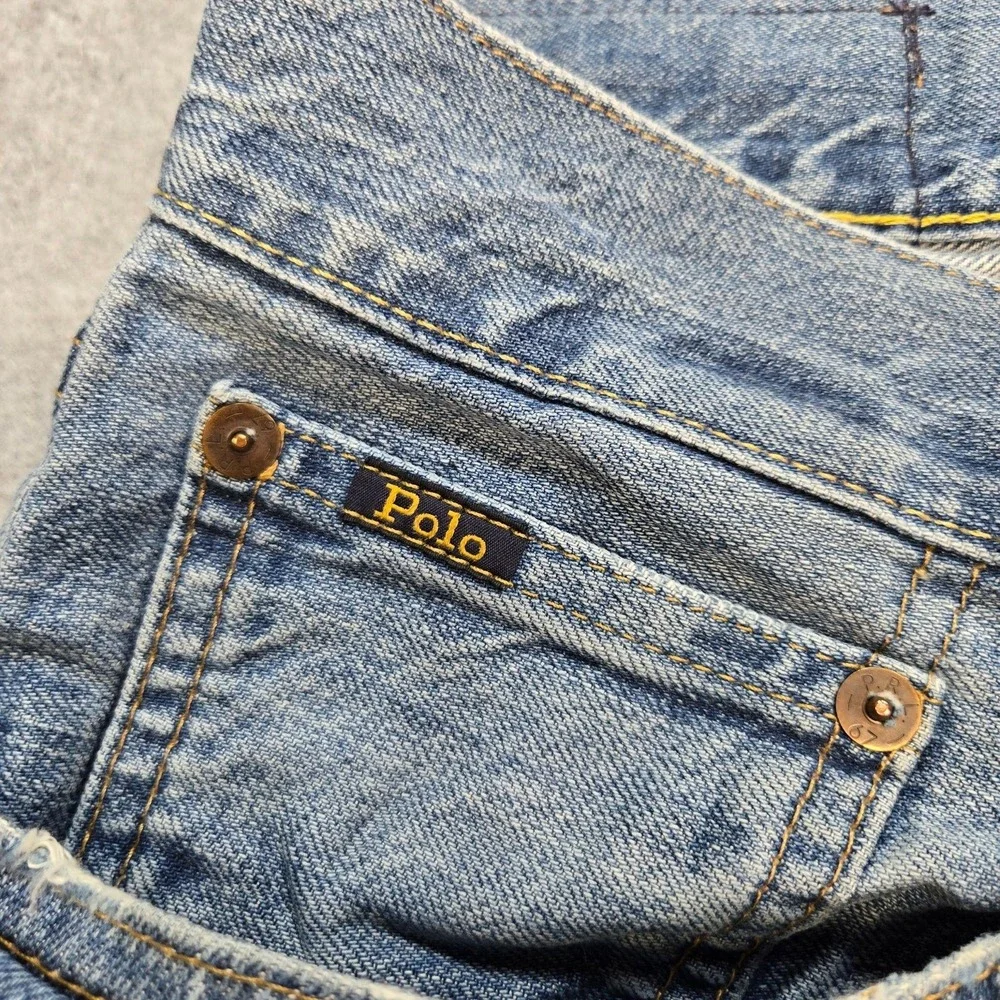 Polo Ralph Lauren Jeans Mens 34x30 Blue Straight Relaxed Hampton Medium Wash